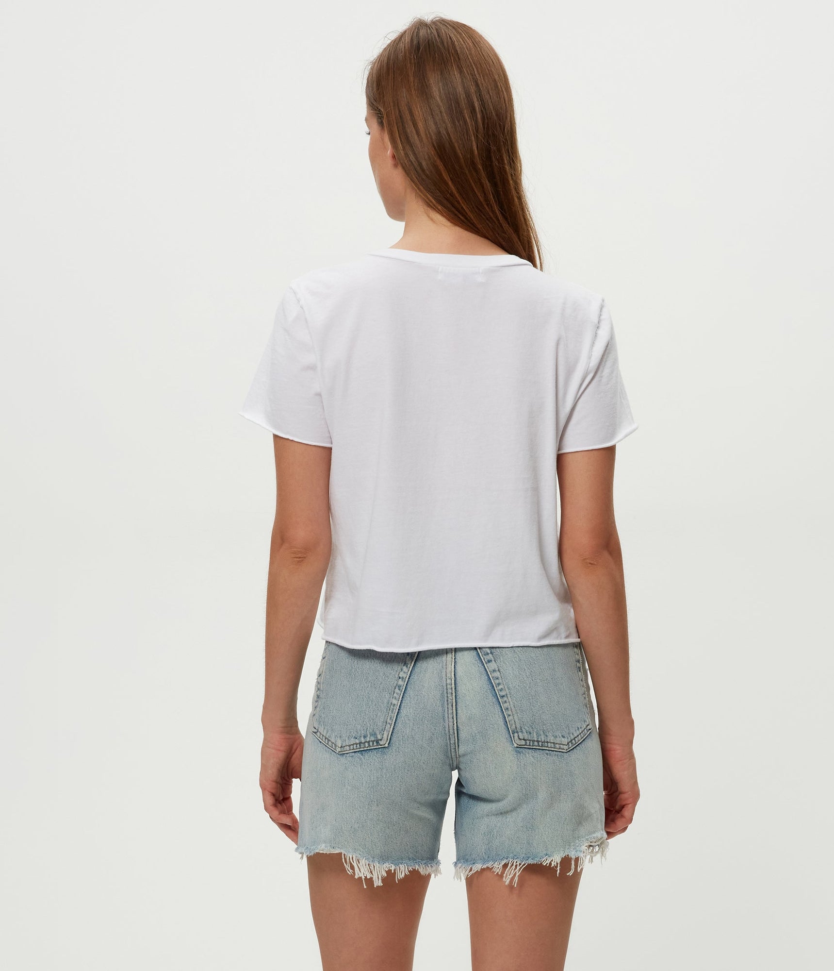 Palm Springs Cropped Tee | White