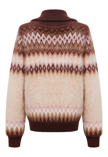 Printed Sweater | Brown