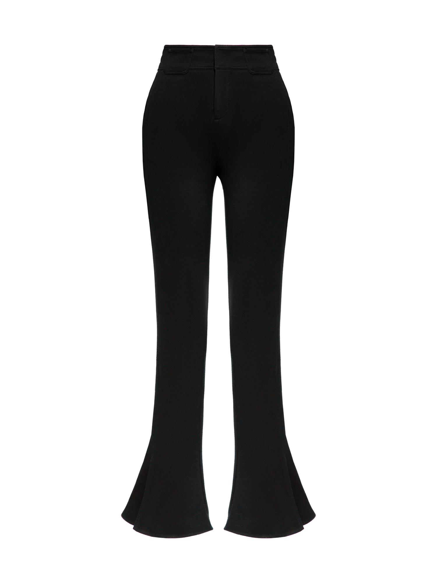 High-waisted Bootcut Pants | Black