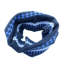 Cashmere Neck Warmer In Nordic Design | Blue Combo