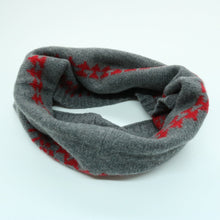 Cashmere Neck Warmer In Nordic Design | Grey Combo