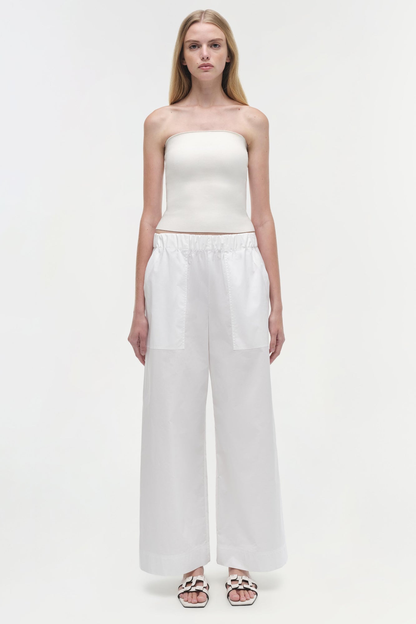 Womens | Nicole Strapless Compact Knit Top | Ivory