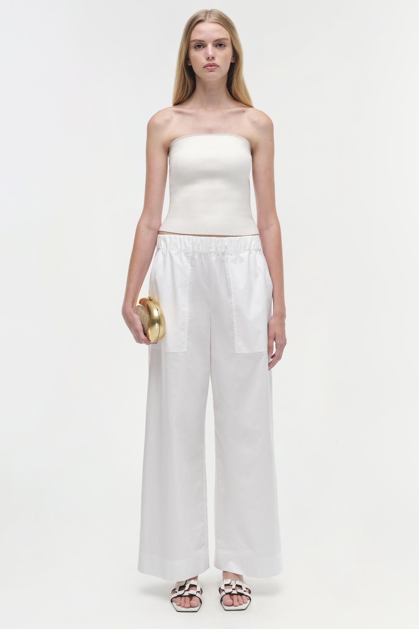 Womens | Nicole Strapless Compact Knit Top | Ivory