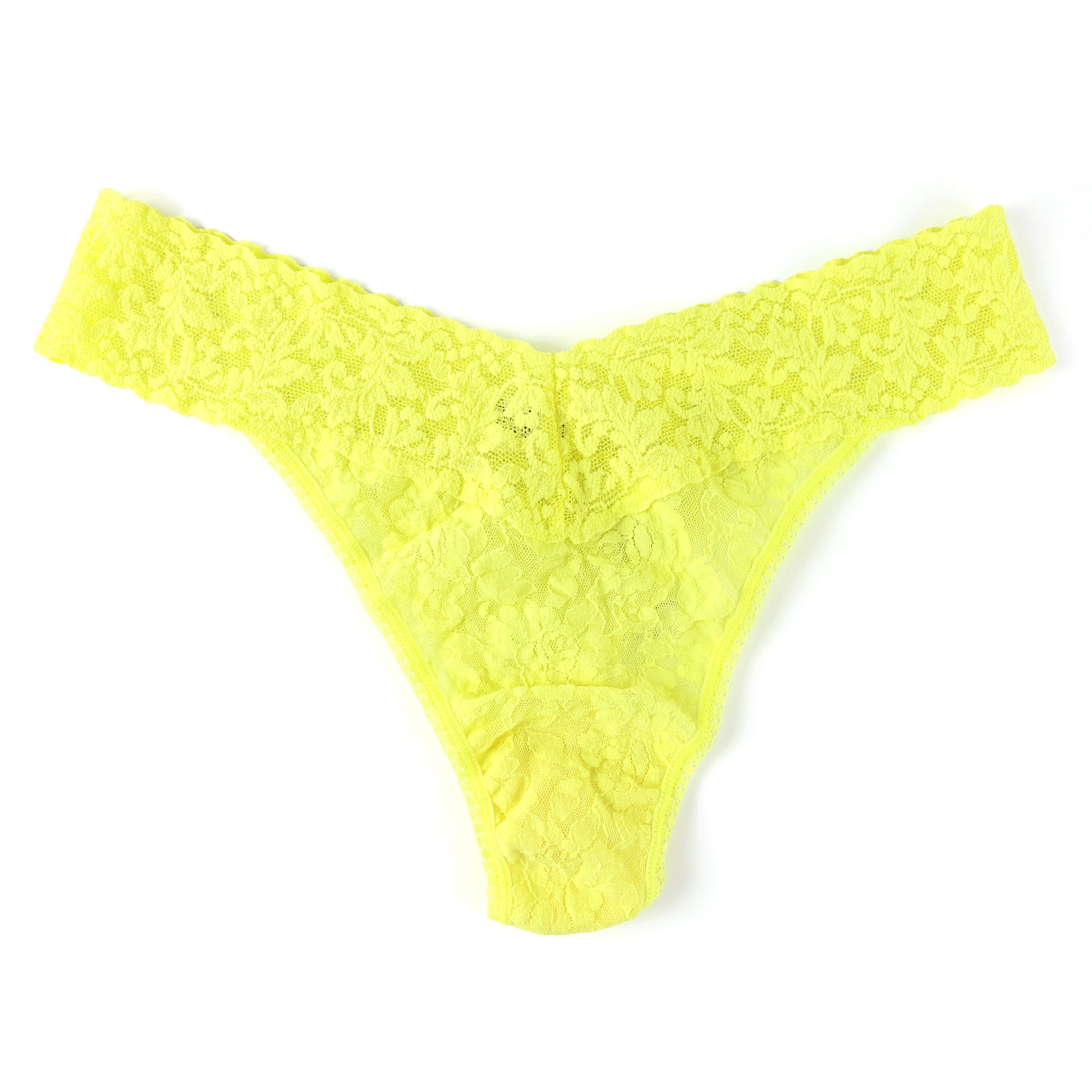 Signature Lace Original Rise Thong | Citrus Fizz Yellow