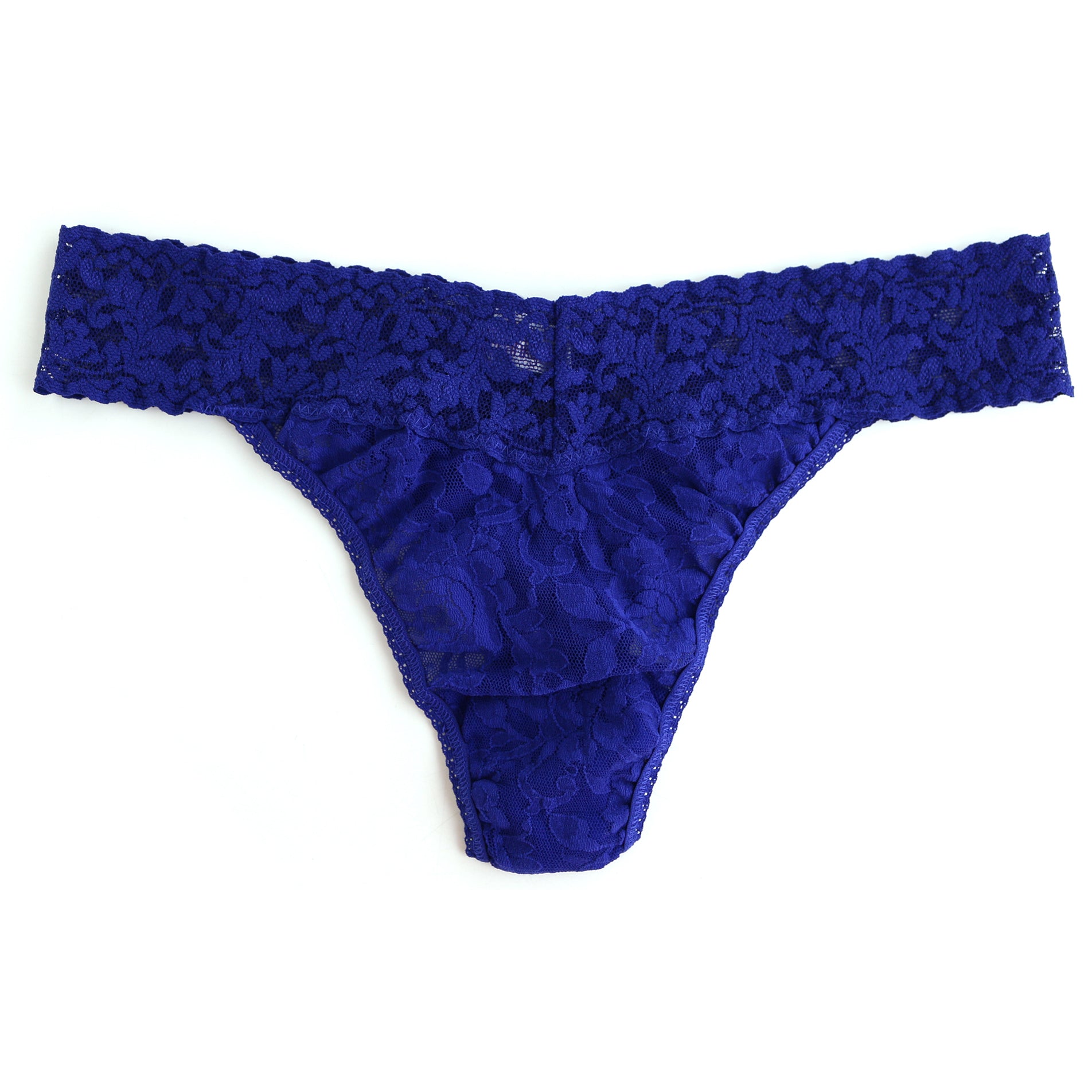 Signature Lace Original Rise Thong | Midnight Blue