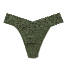 Signature Lace Original Rise Thong | Herb Green