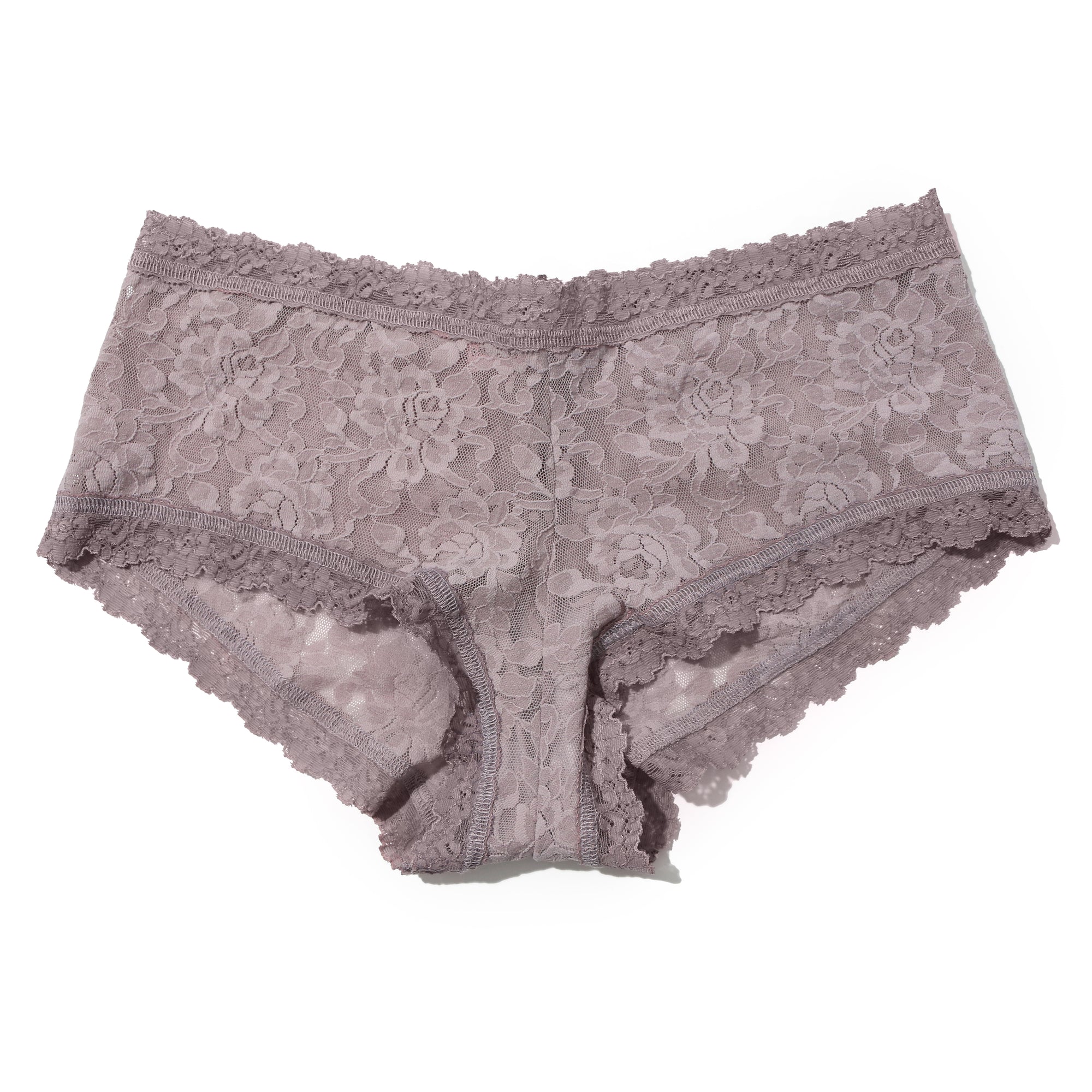 Signature Lace Boyshort | Steel