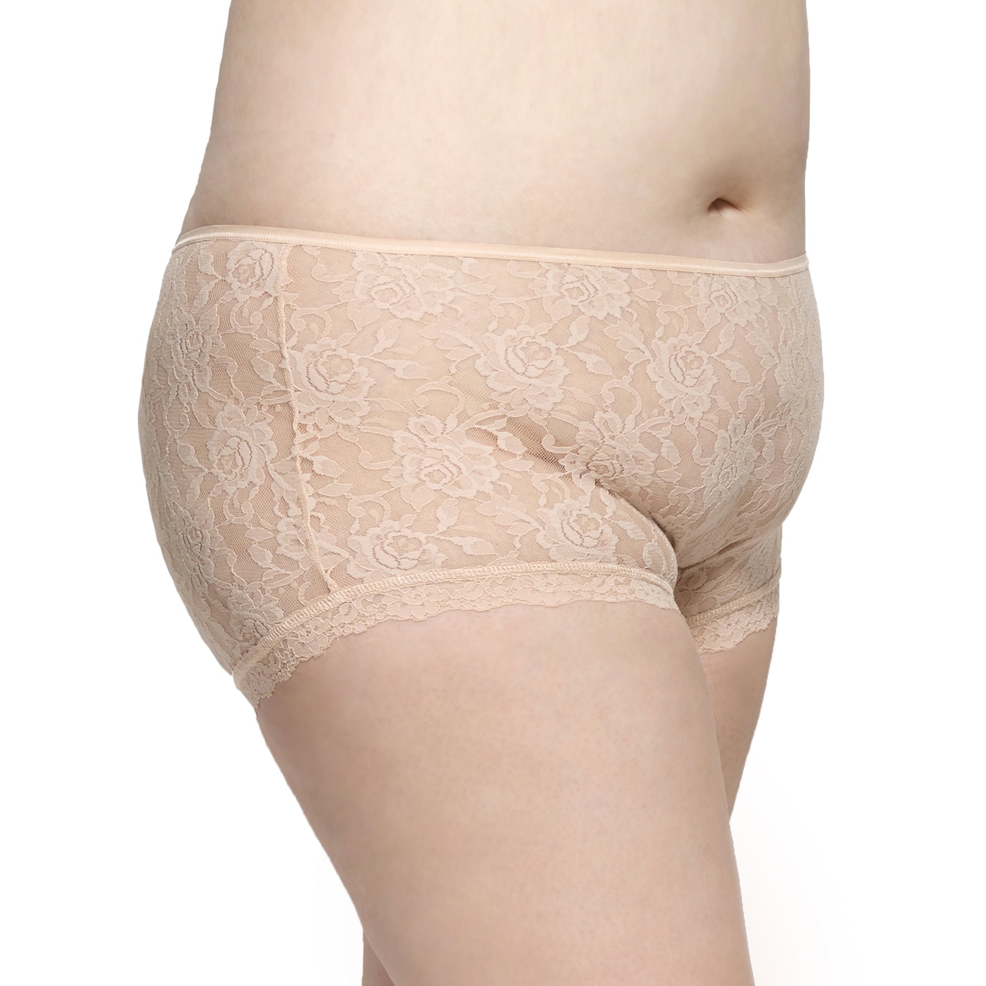 Plus Size Signature Lace High Waist Brief | Chai