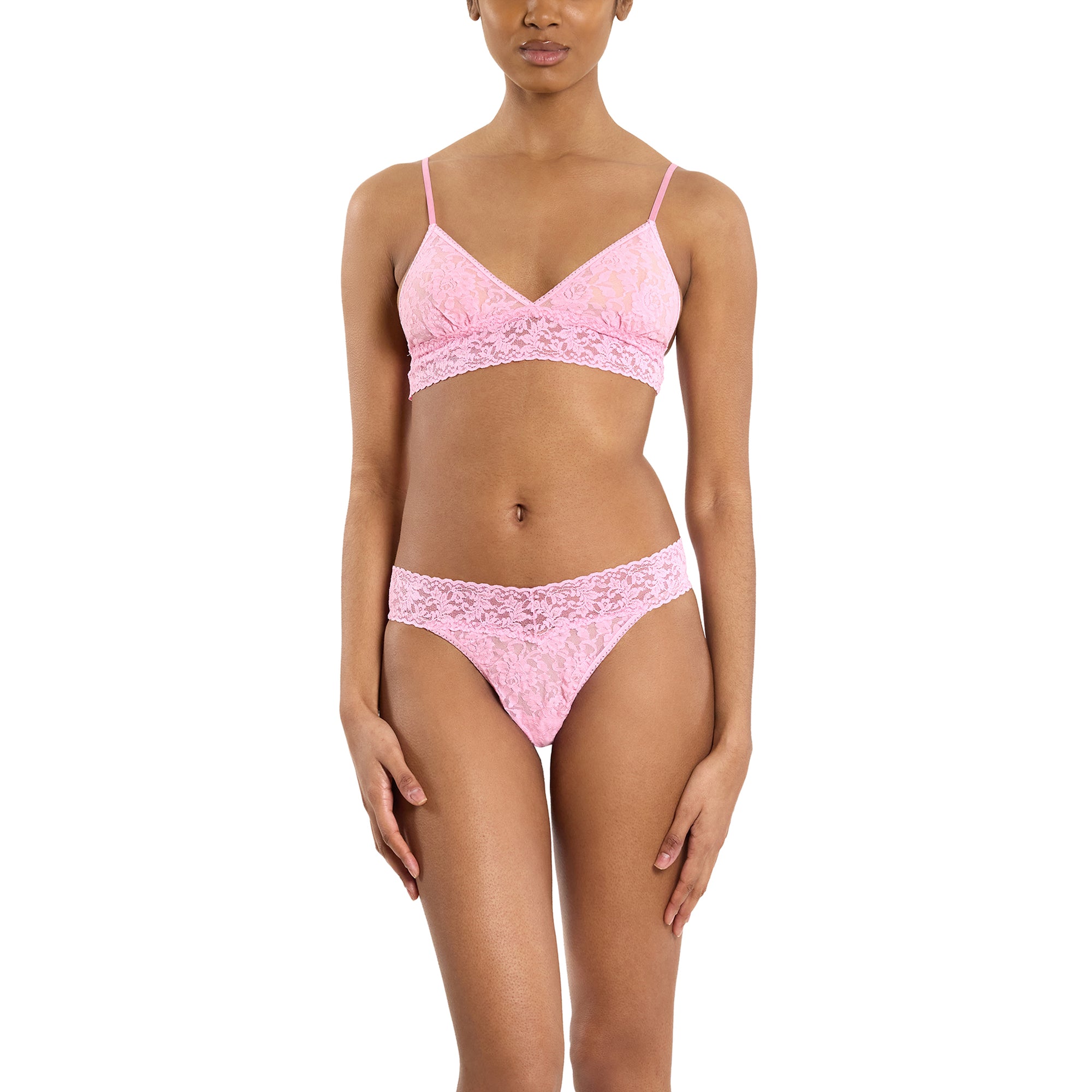Signature Lace Padded Bralette | Strawberry Lemonade (Pink)