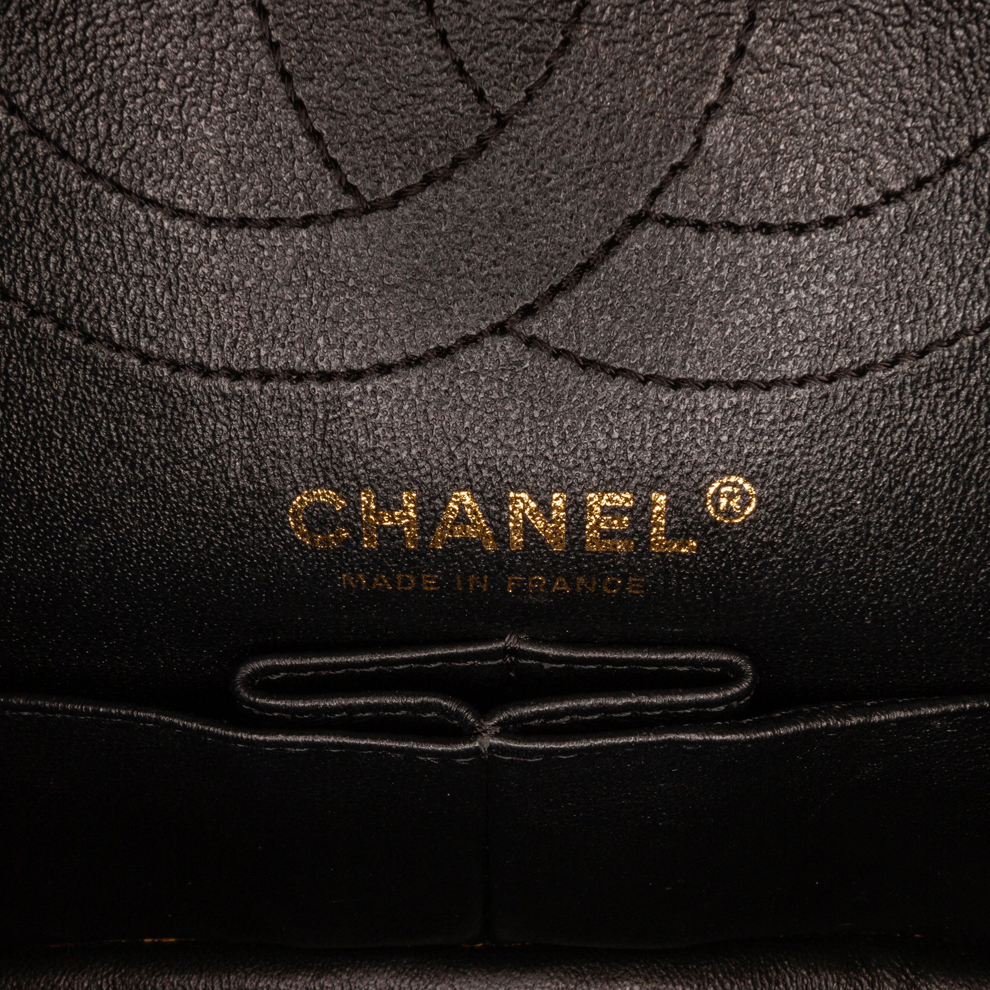 Chanel | Pre-Owned Medium Croc Embossed Lambskin 2.55 Reissue Double Flap Bag | Black/Gold