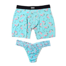 Signature Lace Original Rise Thong & Saxx Boxer Brief | Drinko Flamingo
