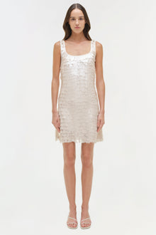 Womens | Onyx Sequin Mini Dress | Sand