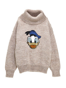 Girls | Donald Duck Alpaca Blend Sweater | Birch