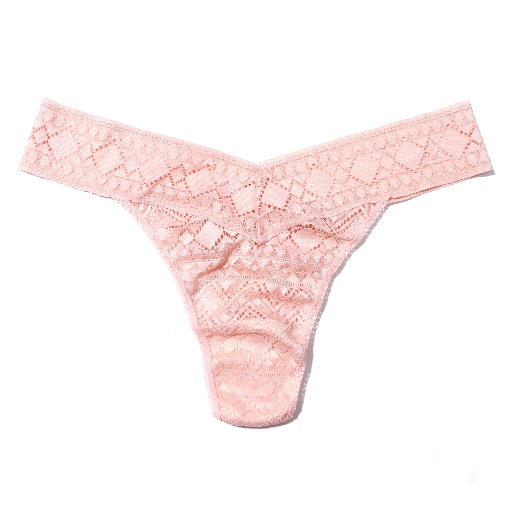 Plus Size Gem Lace Original Rise Thong | Sweet Chamomile