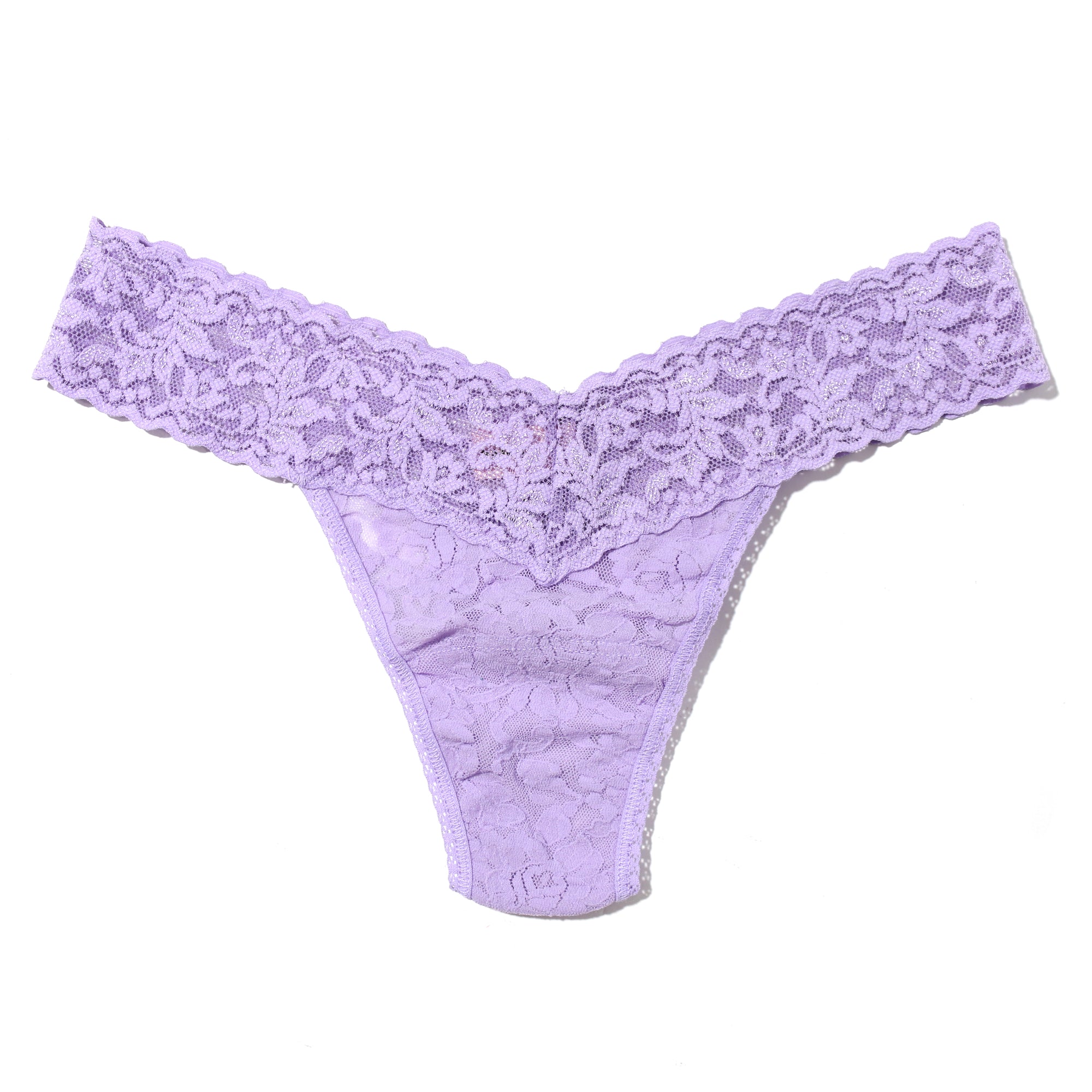 Signature Lace Low Rise Thong | Lavender Sachet Purple