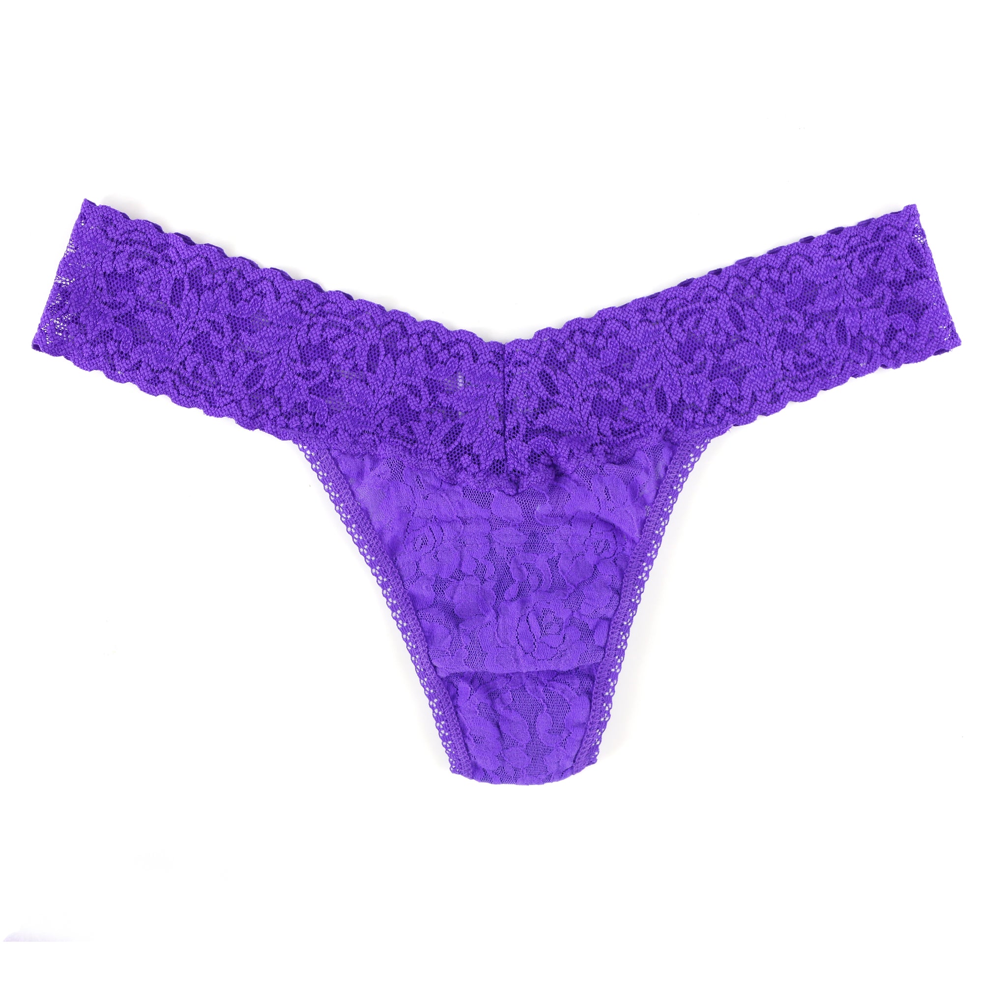 Signature Lace Low Rise Thong | Vivacious Violet Purple