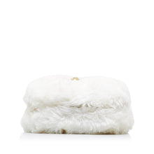 Chanel | Pre-Owned CC Crystal Embellished Faux Fur Round Crossbody | White