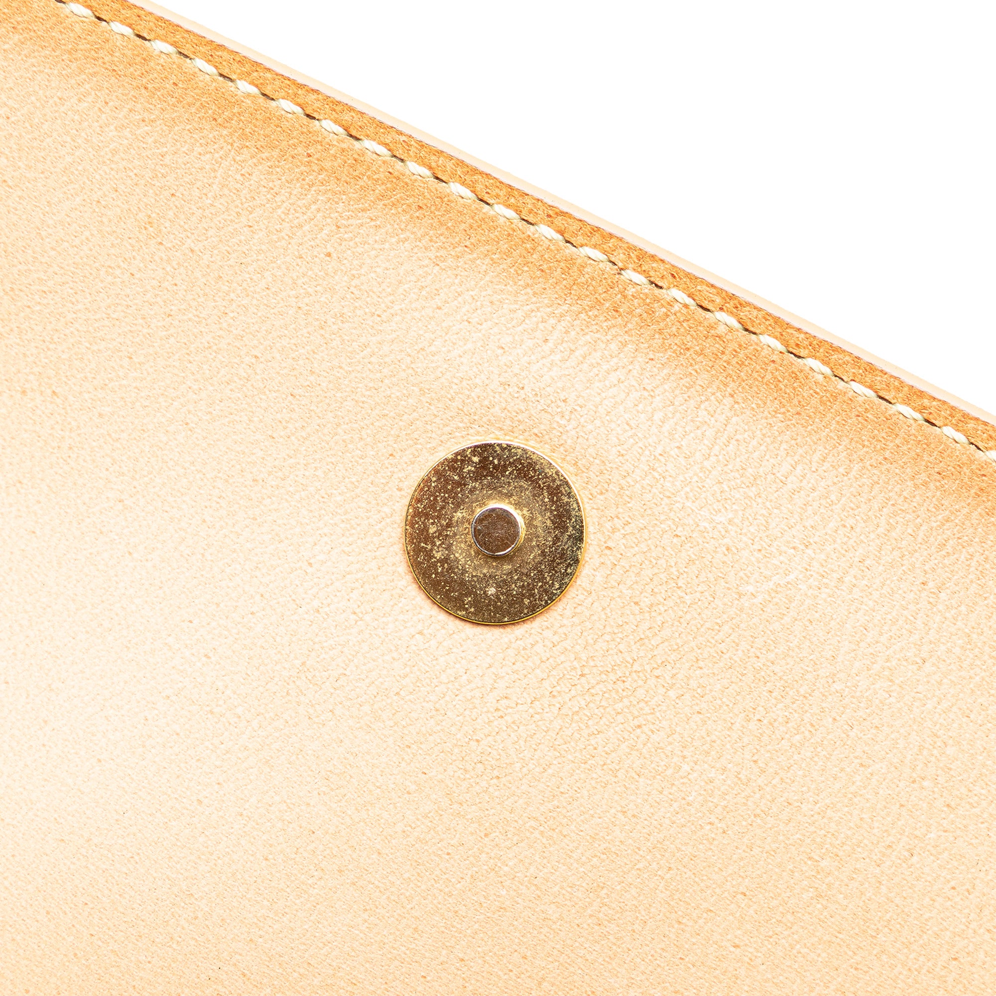 Celine | Pre-Owned C Macadam Leather Pochette | Brown/Beige