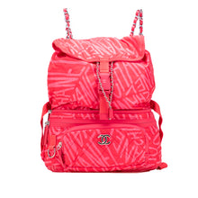 Chanel | Pre-Owned Printed Nylon Coco Neige Convertible Backpack | Pink