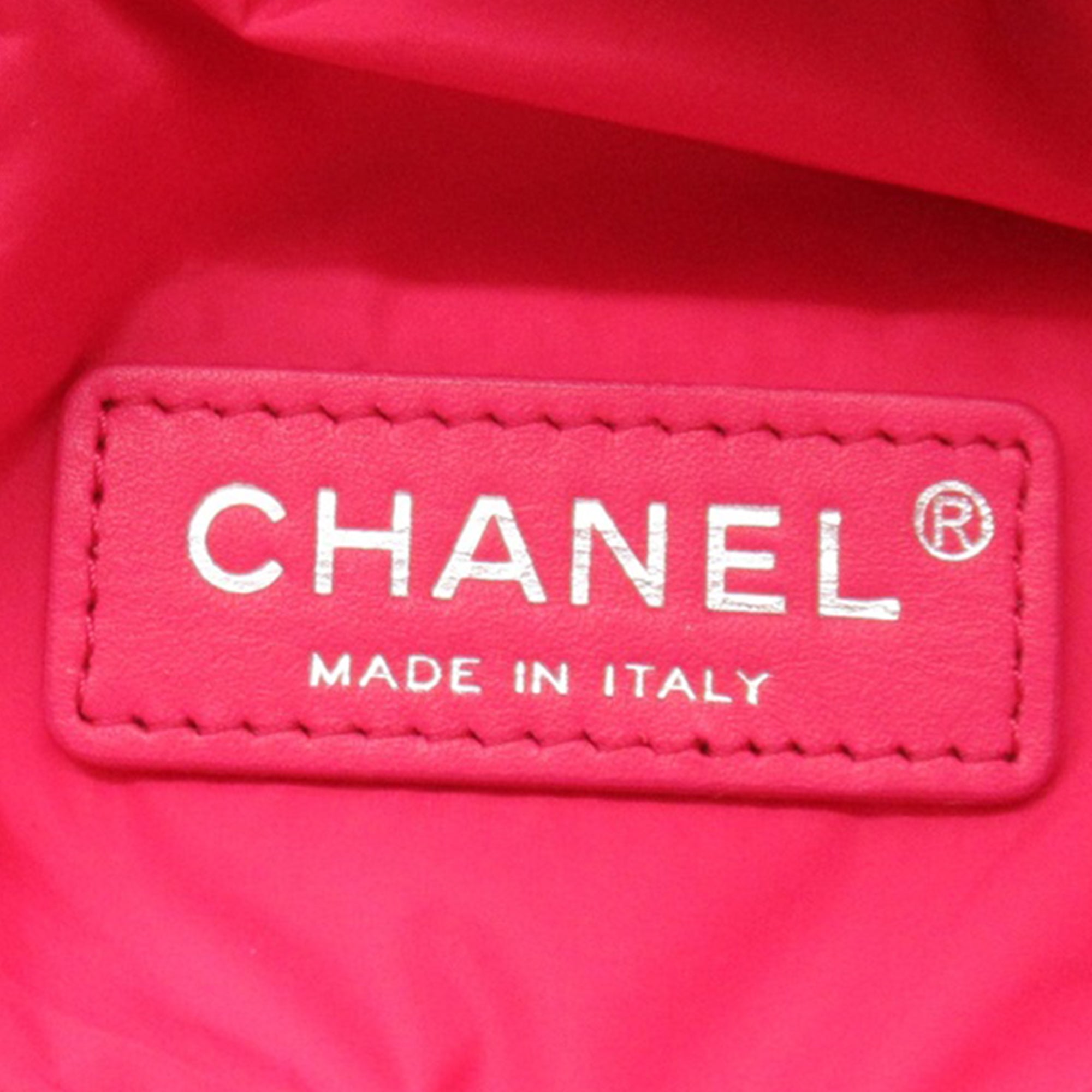 Chanel | Pre-Owned Printed Nylon Coco Neige Convertible Backpack | Pink