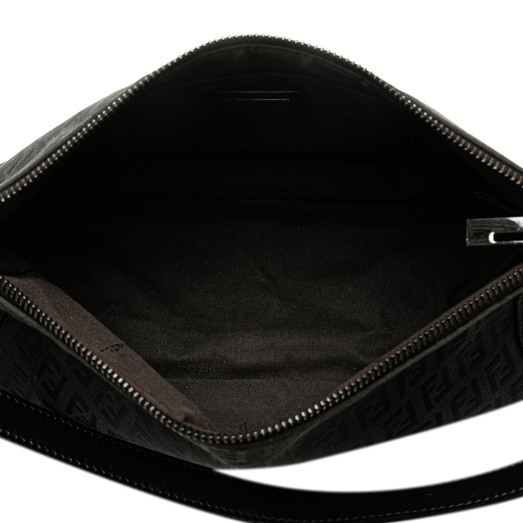 Fendi | Pre-Owned Zucchino Canvas Shoulder Bag | Black