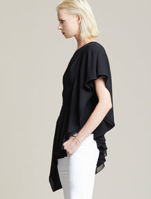 One Shoulder Drape Top - Halston