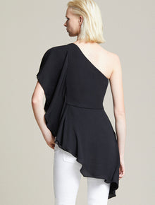 One Shoulder Drape Top - Halston