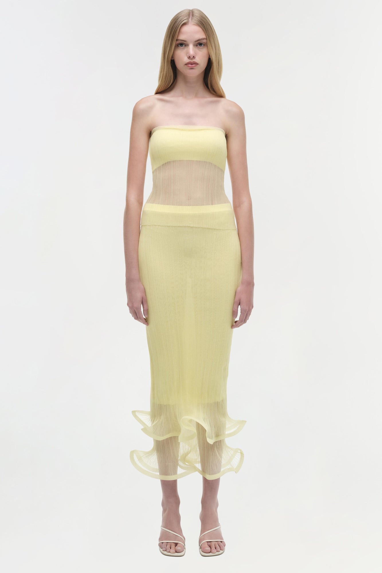 Womens | Kelso Knit Midi Skirt | Buttercream