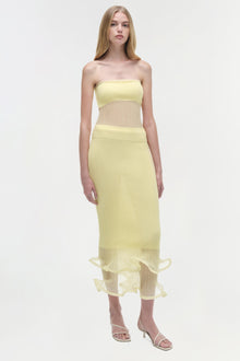 Womens | Kelso Knit Midi Skirt | Buttercream