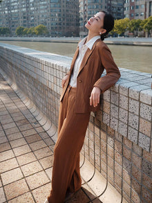 Linen Blazer | Brown