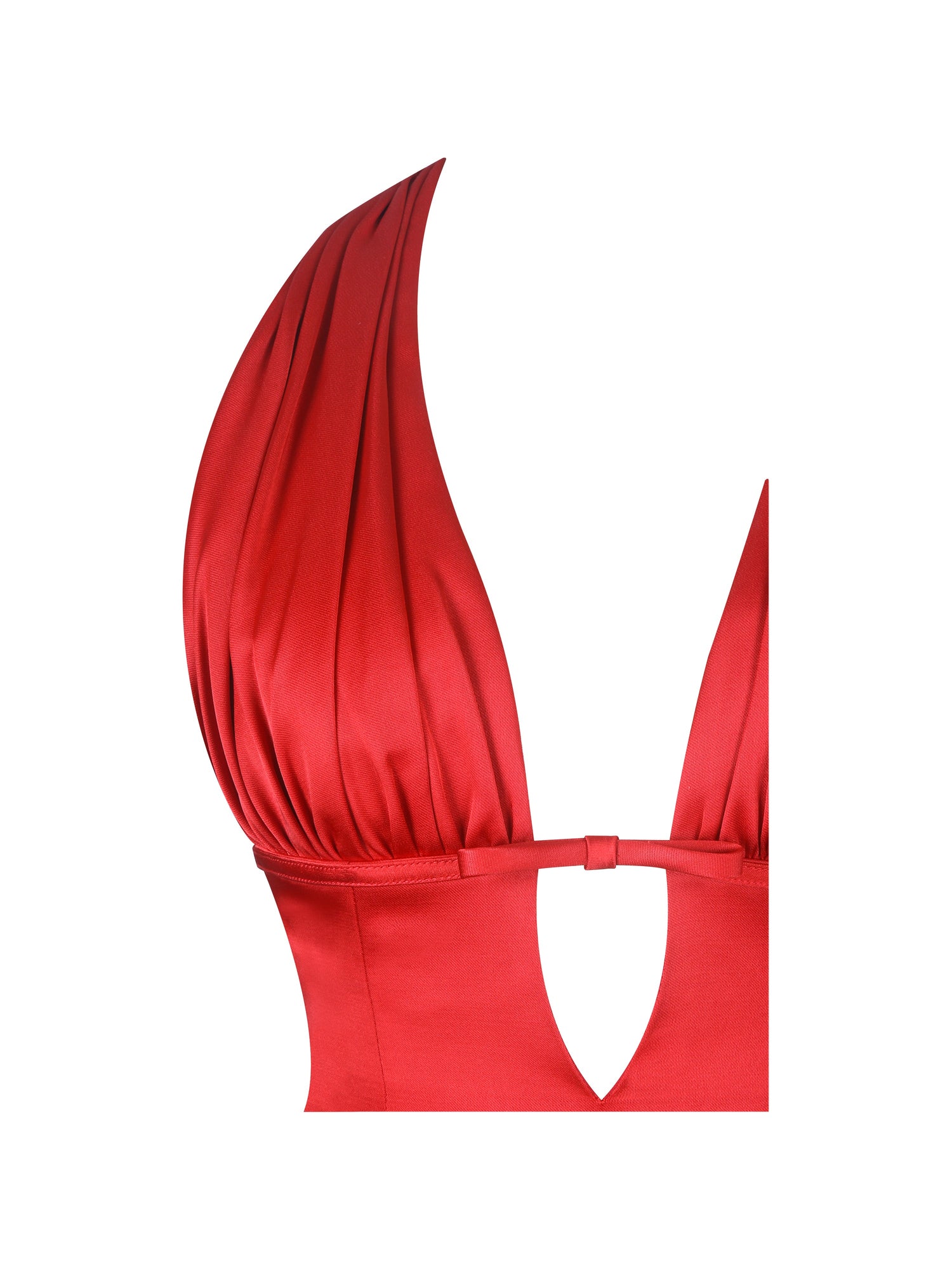 Peyton Plunging Halter Keyhole Mini Dress | Ruby