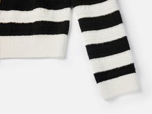 Striped Knitted Cardigan | Black