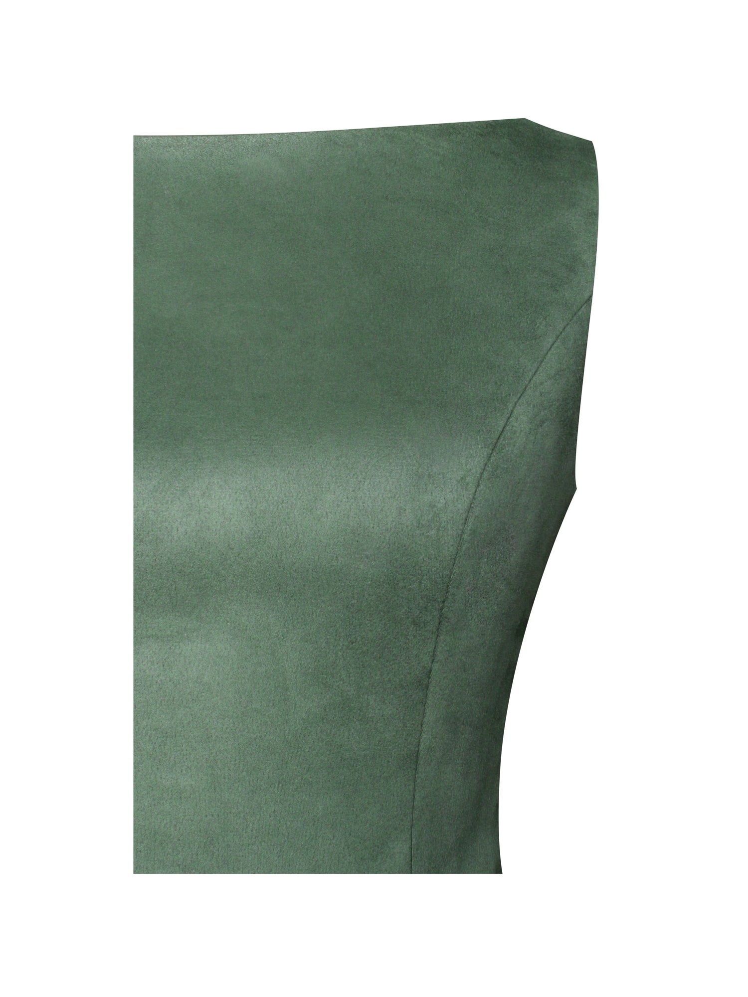 Laila Suede Boat Neck Backless Midi Dress | Green