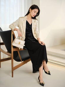Chinese-Style Decorative Buckle High Heels | Black