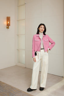 Classic Chic Parisian-Style Coat | Pink