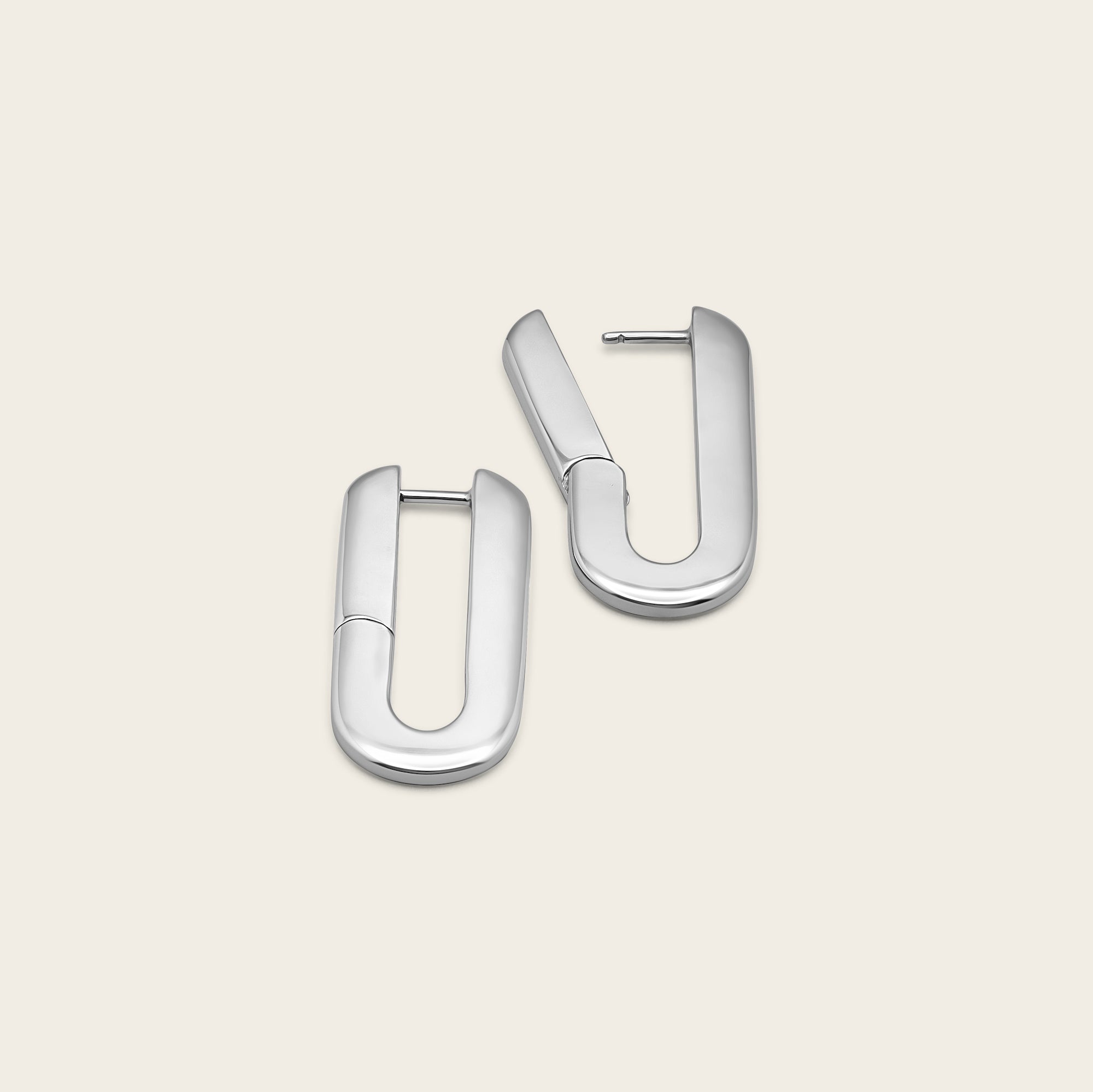 Womens | Paperclip Hoops | Sterling Silver