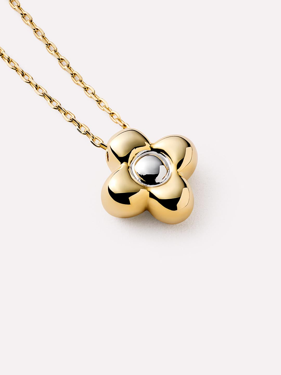 Liora Mini Flower Pendant Necklace | 14K Gold on Brass/Rhodium on Brass
