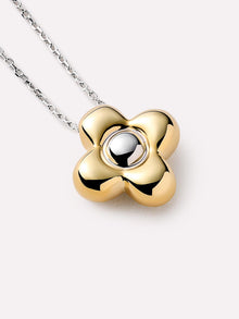 Liora Flower Pendant Necklace | 14K Gold on Brass/Rhodium on Brass