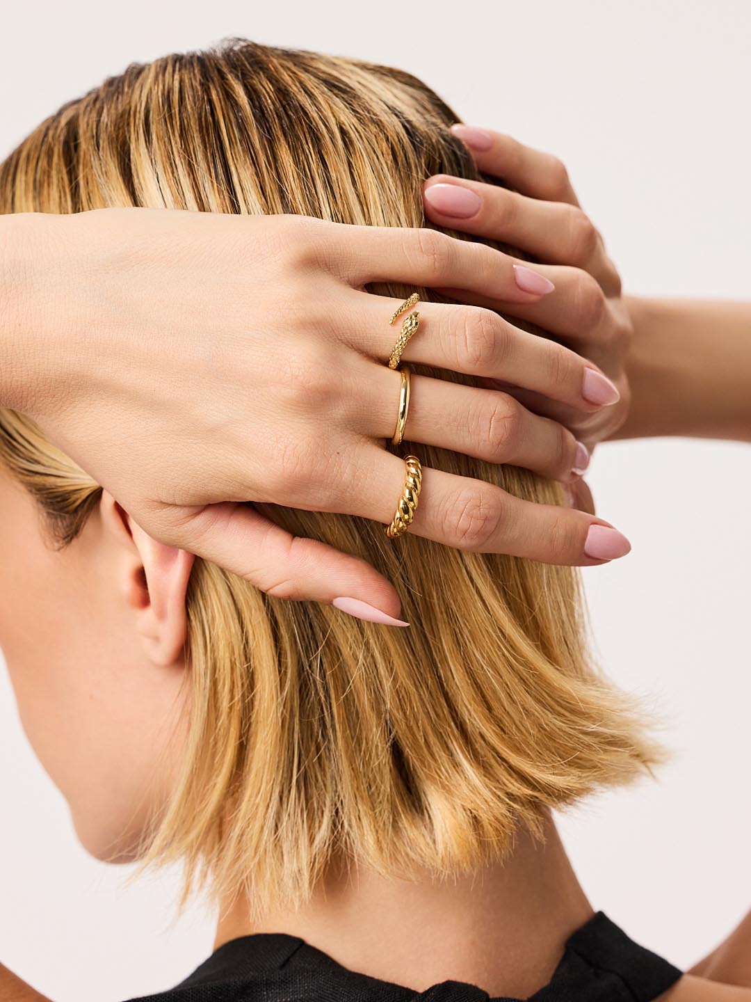 Cleo Snake Ring | 14K Gold on Brass | Cubic Zirconia
