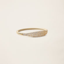 Womens | 14K Solid Yellow Gold | Micro Pave Signet Ring | 0.17 CTW Diamonds