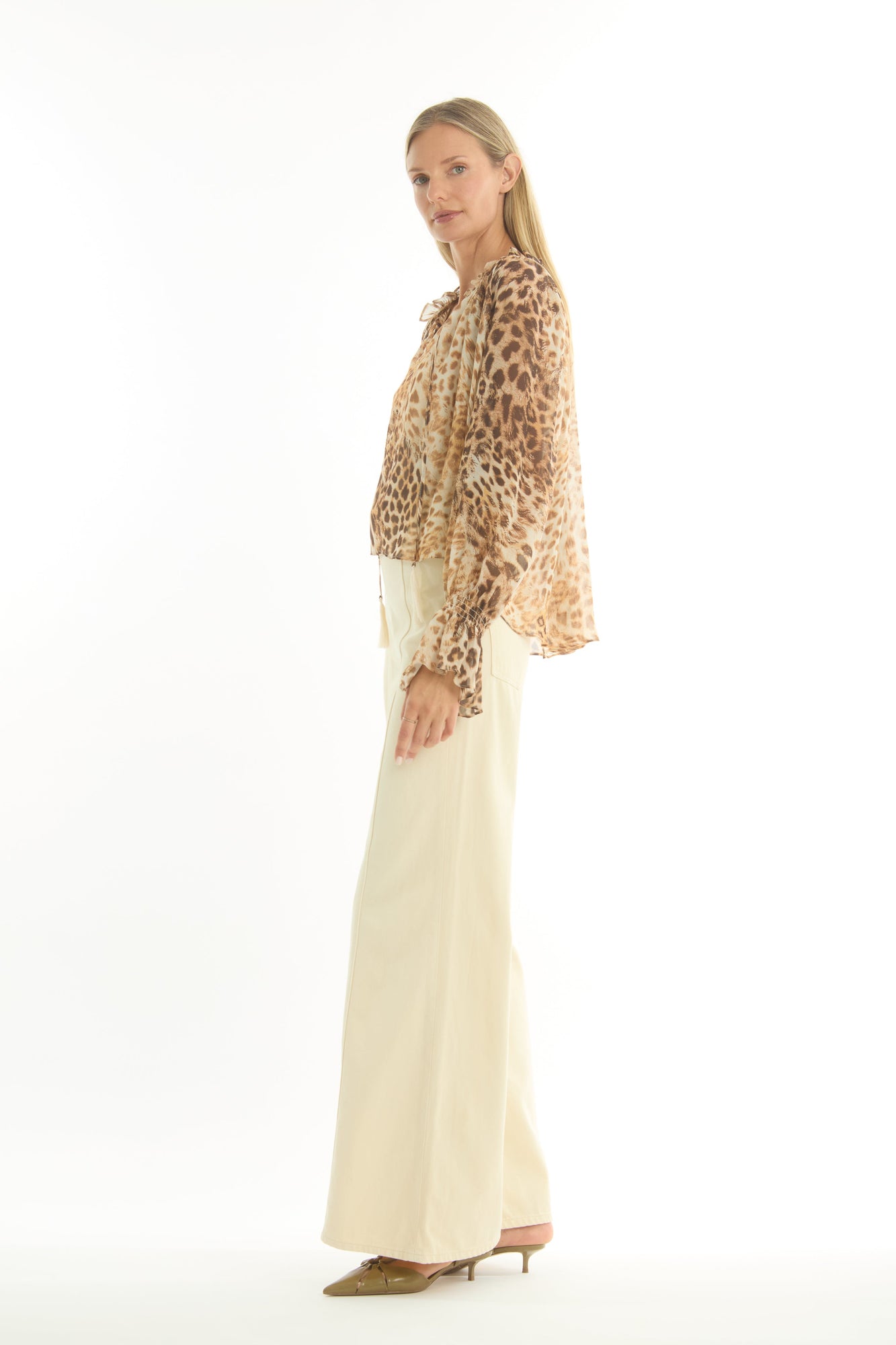 Cambria Blouse | Brown Leopard