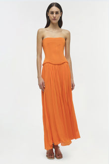Womens | Adalys Strapless Jersey Dress | Tangerine