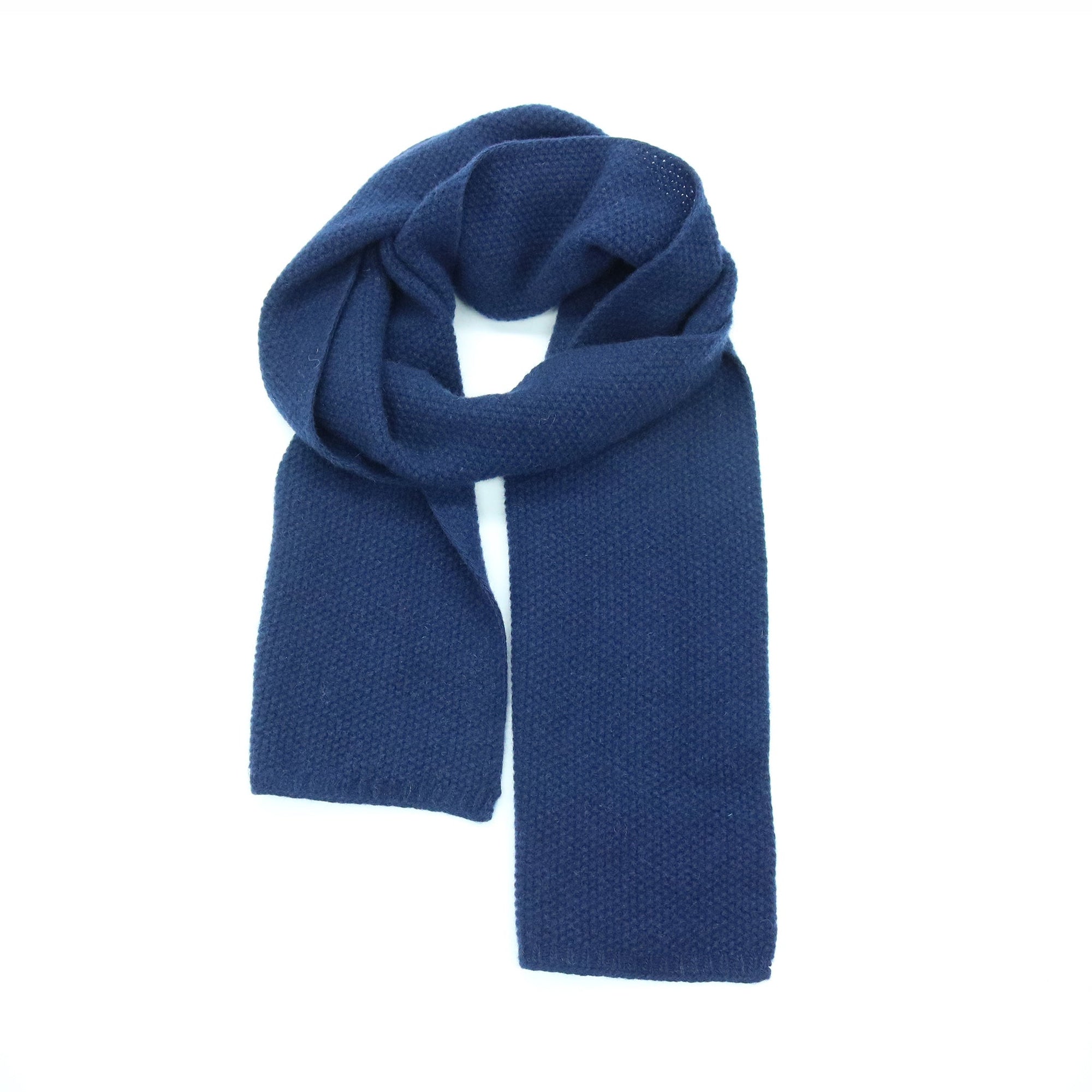 Cashmere Stitched Scarf | Navy