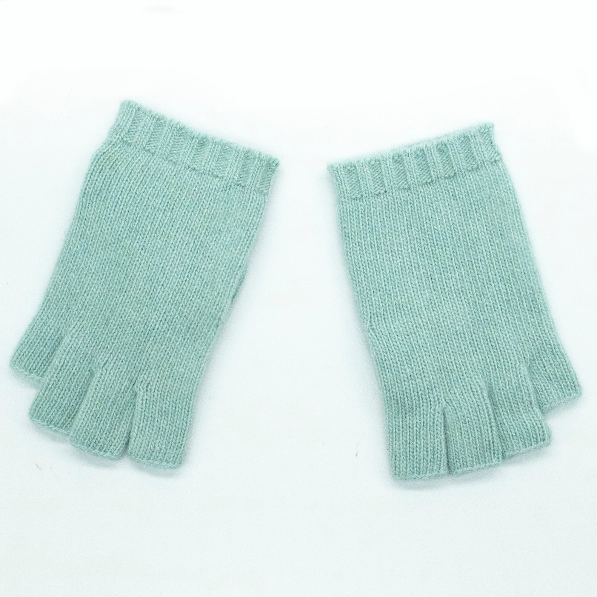 Kids Cashmere Fingerless Gloves | Cloud Blue