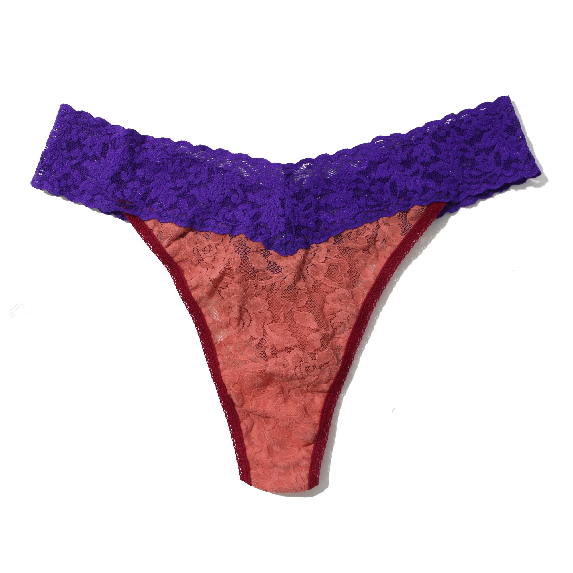 Signature Lace Original Rise Thong | Himalayan Pink/Electric Purple/Dark Pomegranate