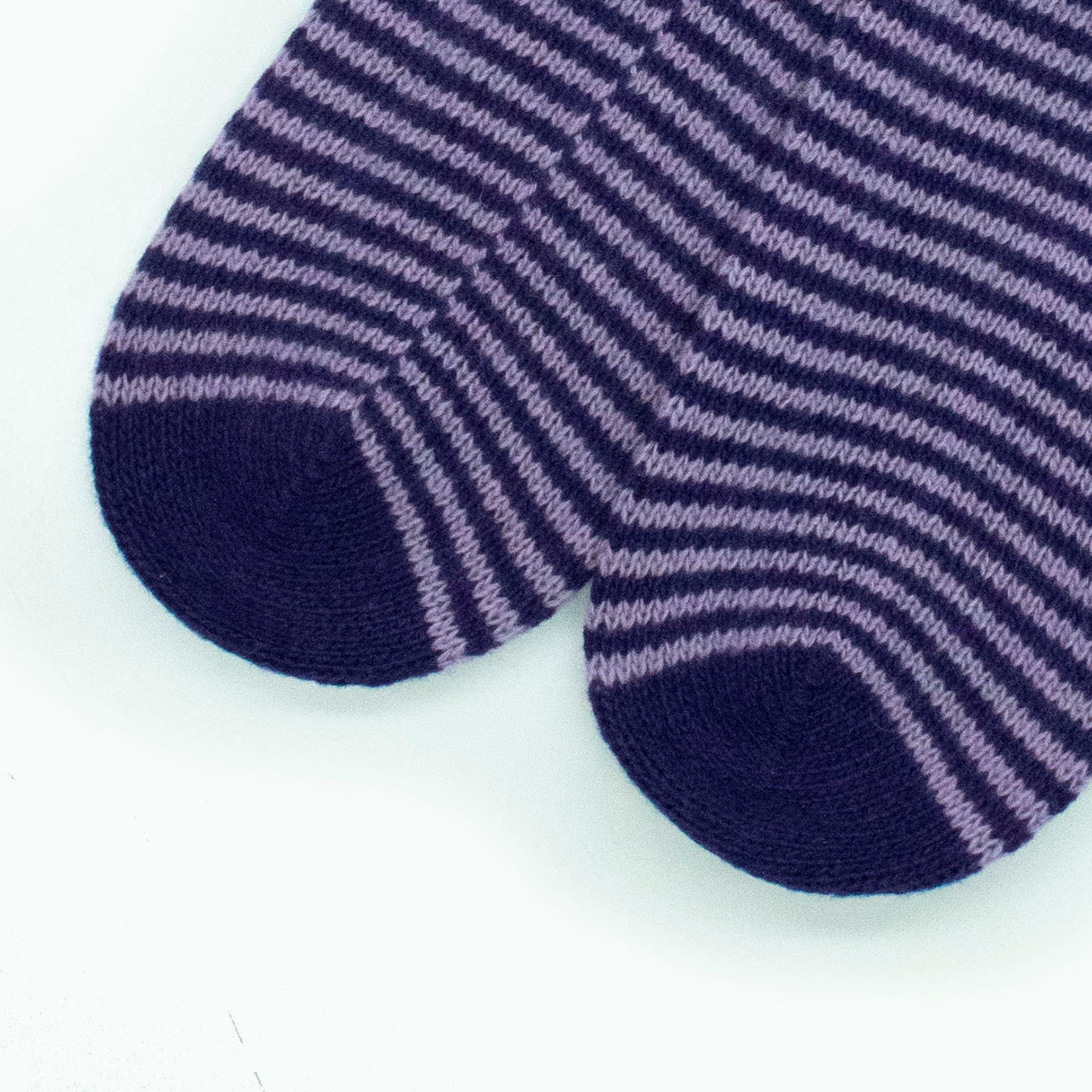 Cashmere Striped Socks | Purple