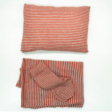 Striped Travel Set | Rust/Grey