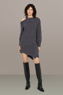 Amur | Salem Oversized Knit Dress | Charcoal Cloud