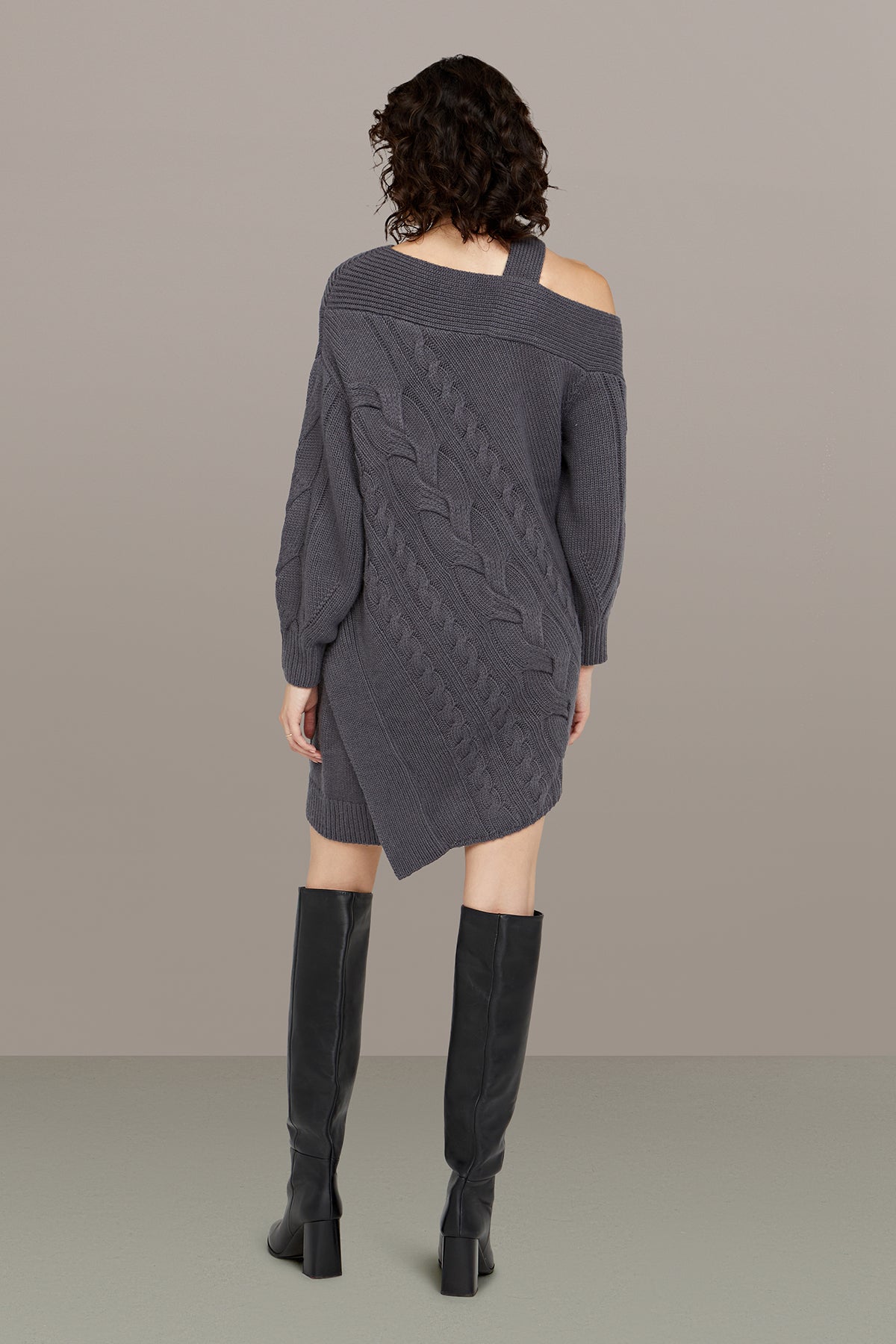 Amur | Salem Oversized Knit Dress | Charcoal Cloud