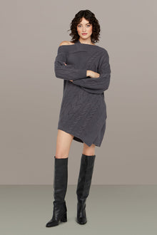 Amur | Salem Oversized Knit Dress | Charcoal Cloud